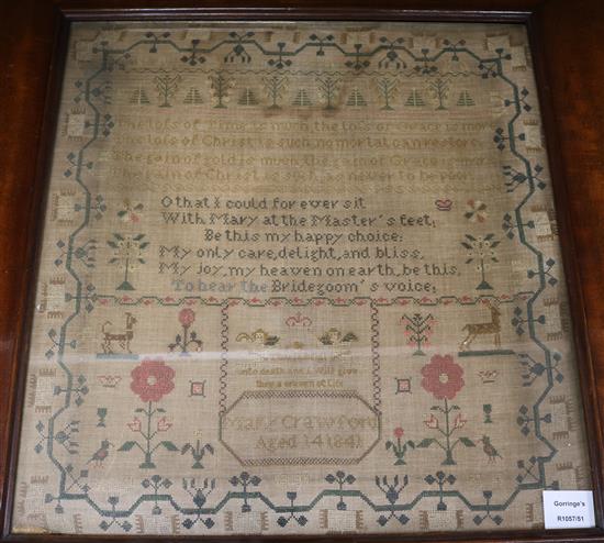 An 1841 sampler